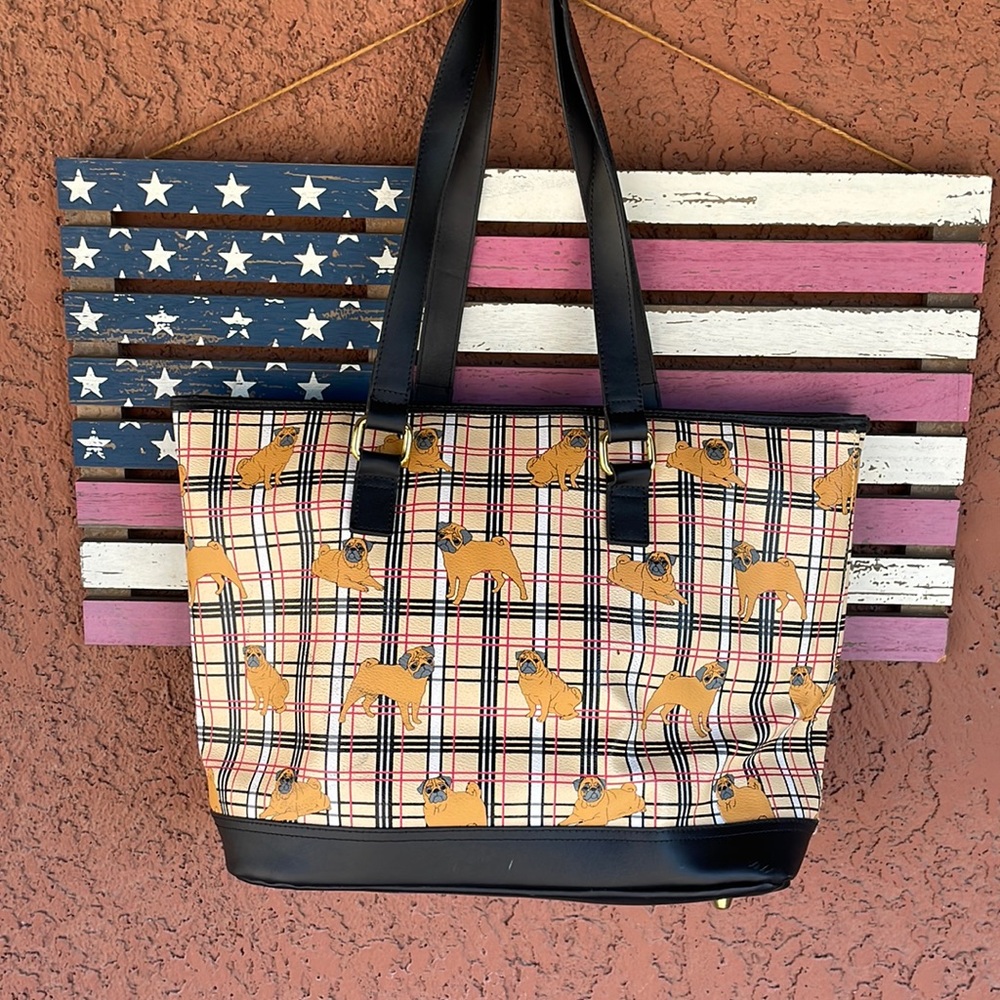 Pug bag and matching little pouch